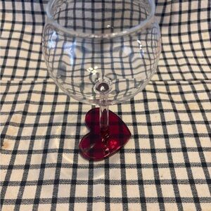 Heart-Shaped Red Glass Accent